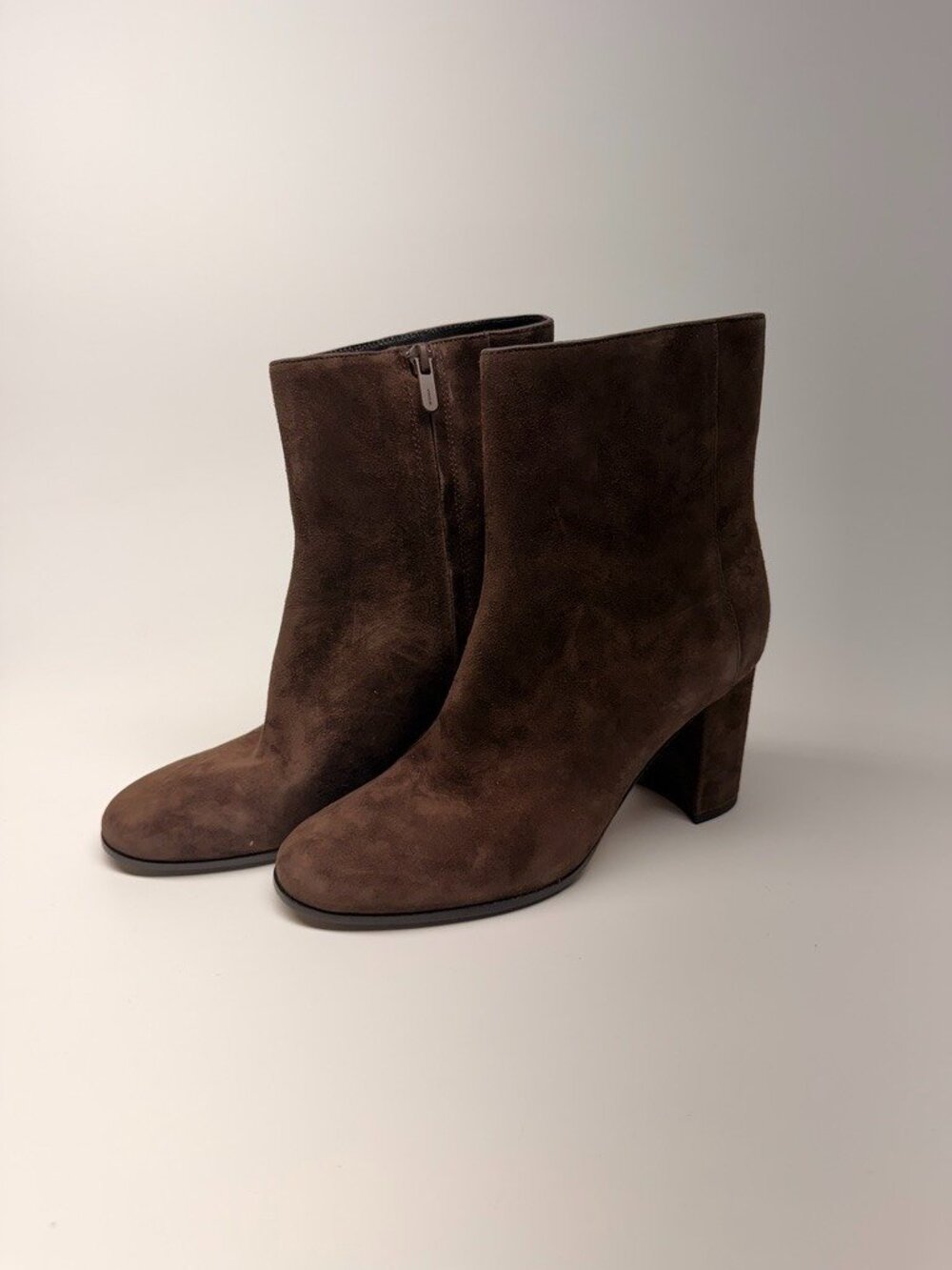 Vince Womens Elora Cacao Brown Suede Ankle Boot Sz 8 M 3.5in